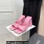 The Attico Heel 10.5cm Devon Mules Crocodile Print Pink