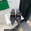Versace Heel 11cm Satin Medusa Rhinestone Artifact Mules Black