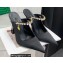 Versace Heel 11cm Satin Medusa Rhinestone Artifact Mules Black