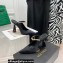Versace Heel 11cm Satin Medusa Rhinestone Artifact Mules Black