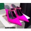 Versace Heel 11cm Satin Medusa Rhinestone Artifact Mules Fuchsia