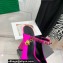 Versace Heel 11cm Satin Medusa Rhinestone Artifact Mules Fuchsia