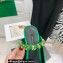 Versace Heel 11cm Satin Medusa Rhinestone Artifact Mules Green