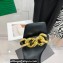Versace Heel 9.5cm Medusa Chain Leather Sandals Black