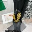 Versace Heel 9.5cm Medusa Chain Leather Sandals Black
