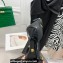 Versace Heel 9.5cm Medusa Chain Leather Sandals Black