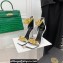 Versace Heel 9.5cm Medusa Chain Leather Sandals White