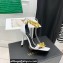 Versace Heel 9.5cm Medusa Chain Leather Sandals White