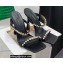 Versace Heel 11cm Satin Medusa Rhinestone Mules Black
