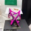 Versace Heel 11cm Satin Medusa Rhinestone Mules Fuchsia
