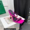 Versace Heel 11cm Satin Medusa Rhinestone Mules Fuchsia