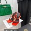 Versace Heel 11cm Satin Medusa Rhinestone Mules Red