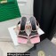 Versace Heel 11cm Satin Medusa Rhinestone Mules Pink