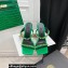 Versace Heel 11cm Satin Medusa Rhinestone Mules Green