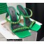 Versace Heel 11cm Satin Medusa Rhinestone Mules Green