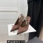 The Attico Heel 10.5cm Venus Slingback with Ankle Strap Satin Brown