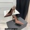 The Attico Heel 10.5cm Venus Slingback with Ankle Strap Satin Brown