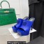 Versace Heel 14cm Platform 4cm La Medusa Mules Blue