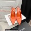 The Attico Heel 10.5cm Venus Slingback with Ankle Strap Satin Orange