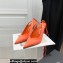 The Attico Heel 10.5cm Venus Slingback with Ankle Strap Satin Orange
