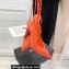 The Attico Heel 10.5cm Venus Slingback with Ankle Strap Satin Orange