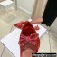Amina Muaddi Heel 9.5cm Rosie Slippers Mules Glass PVC Red with Crystal Bow