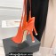 The Attico Heel 10.5cm Venus Slingback with Ankle Strap Satin Orange