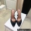 Amina Muaddi Heel 9.5cm Lupita Slippers Mules Glass PVC Black