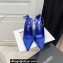 The Attico Heel 10.5cm Venus Slingback with Ankle Strap Satin Blue