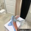 Amina Muaddi Heel 9.5cm Lupita Slippers Mules Glass PVC Sky Blue