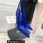 The Attico Heel 10.5cm Venus Slingback with Ankle Strap Satin Blue