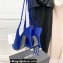 The Attico Heel 10.5cm Venus Slingback with Ankle Strap Satin Blue
