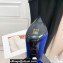 The Attico Heel 10.5cm Venus Slingback with Ankle Strap Satin Blue