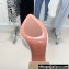 Amina Muaddi Heel 9.5cm Lupita Slippers Mules Calfskin White
