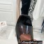 Amina Muaddi Heel 9.5cm Lupita Glass Slippers Mules PVC Black