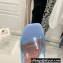 Amina Muaddi Heel 9.5cm Lupita Glass Slippers Mules PVC Sky Blue
