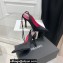 The Attico Heel 10.5cm Venus Slingback with Ankle Strap Satin Black