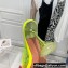 Amina Muaddi Heel 9.5cm Lupita Glass Slippers Mules PVC Yellow