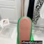 Amina Muaddi Heel 9.5cm Lupita Glass Slippers Mules PVC Green