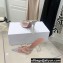 Amina Muaddi Heel 9.5cm Gilda Slippers PVC Silver with Crystals
