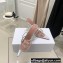 Amina Muaddi Heel 9.5cm Gilda Slippers PVC Silver with Crystals
