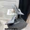 The Attico Heel 10.5cm Venus Slingback with Ankle Strap Satin Gray