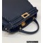 Fendi Peekaboo Iseeu Small Bag Black with decorative Stitching 2022