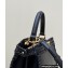 Fendi Peekaboo Iseeu Medium Bag Black with decorative Stitching 2022