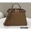 Fendi Peekaboo Iseeu Small Bag Brown with decorative Stitching 2022