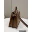 Fendi Peekaboo Iseeu Small Bag Brown with decorative Stitching 2022