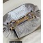 Fendi leather Nano Fendigraphy Hobo Bag Charm Silver 2022