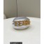 Fendi leather Nano Fendigraphy Hobo Bag Charm Silver 2022