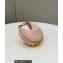 Fendi leather Nano Fendigraphy Hobo Bag Charm Pink 2022