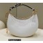 Fendi leather Fendigraphy Small Hobo Bag White 2022